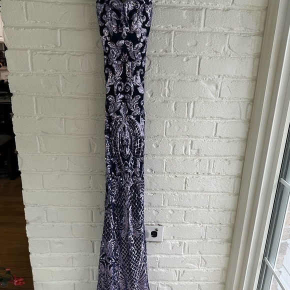 Windsor Dresses & Skirts - Windsor Purple and light purple Silver Patterned Dress